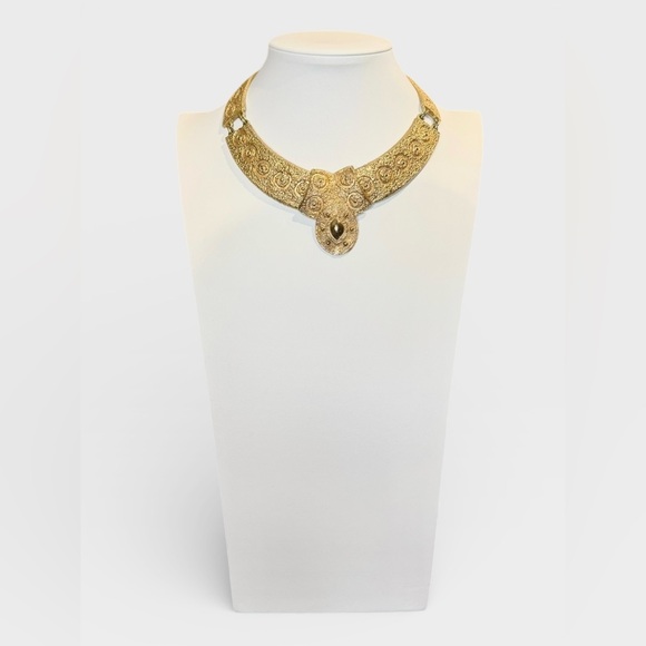 NAPIER 1971 Egyptian Collection Bib Necklace, BOOK PIECE - Picture 3 of 16